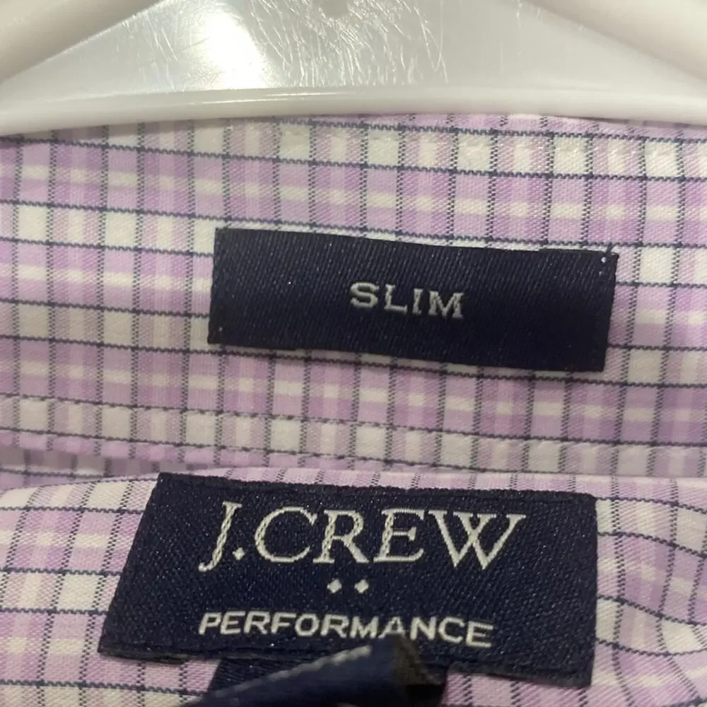 J. Crew Lavender Slim Fit Performance Button Up Dress Shirt